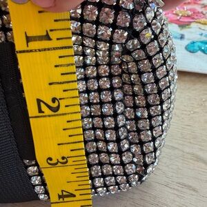 Sparkly Rhinestone Mini Barrel Bag ✨ Silver Crystal Evening Bag w/ Chain Strap